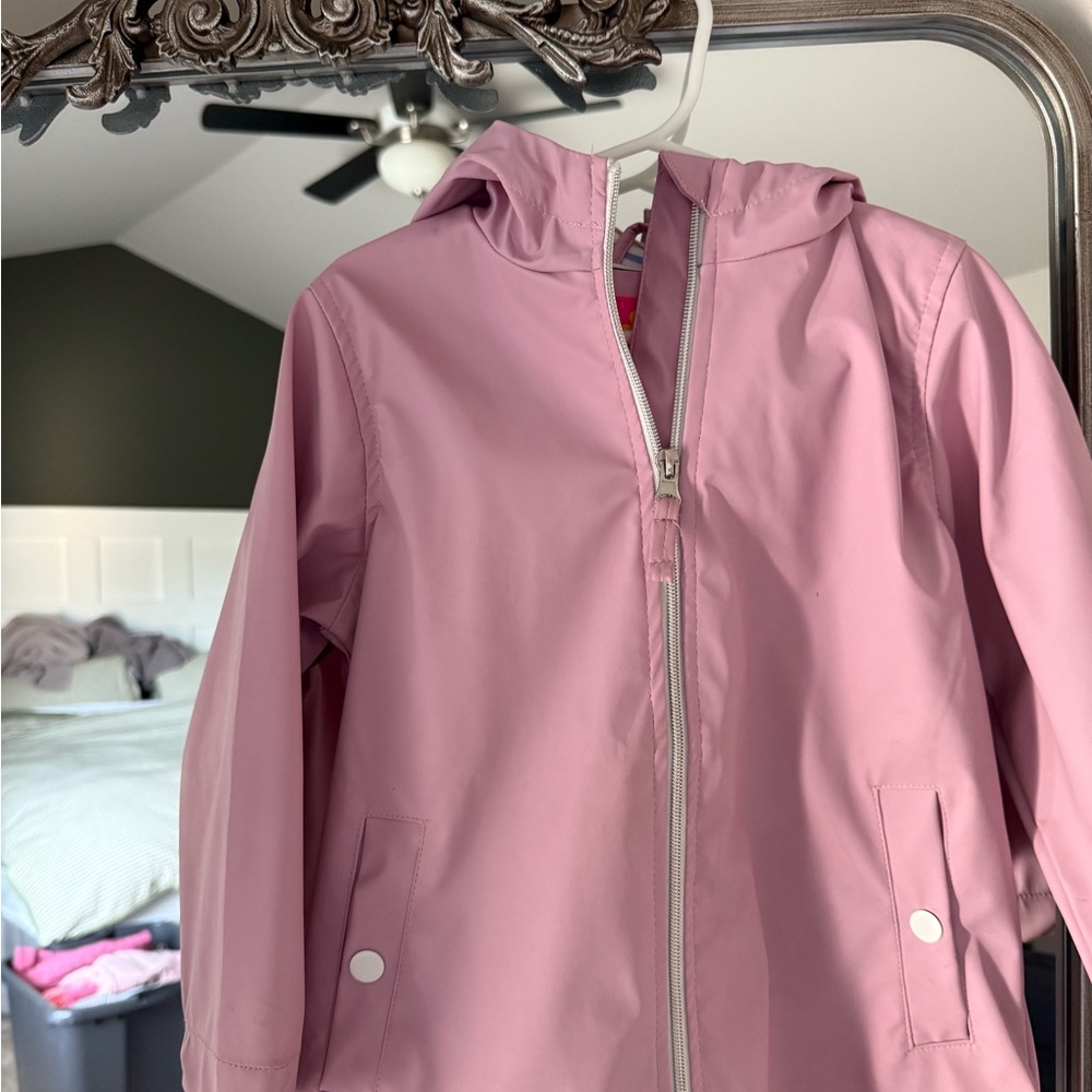 Little Girl Soft Mauve Raincoat size 4